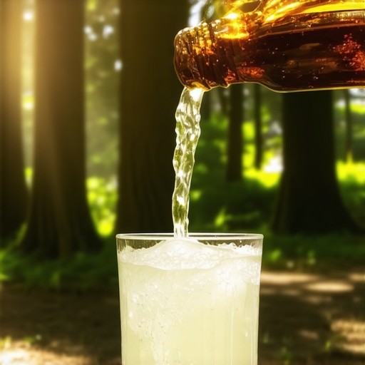 Mineralna voda teče iz kamene česme u šumi