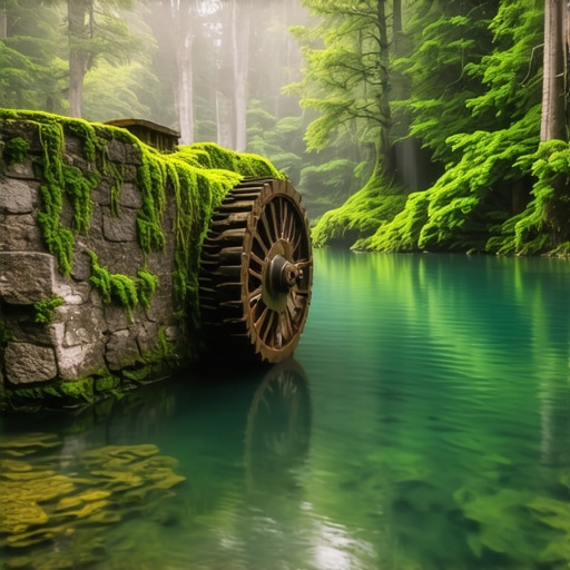 Pogled na tirkiznu vodu Krupajskog vrela i stari mlin bez turista u rano jutro