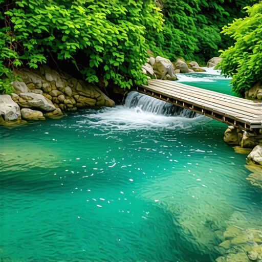 Krupajsko vrelo izvor tirkizna voda i drveni most