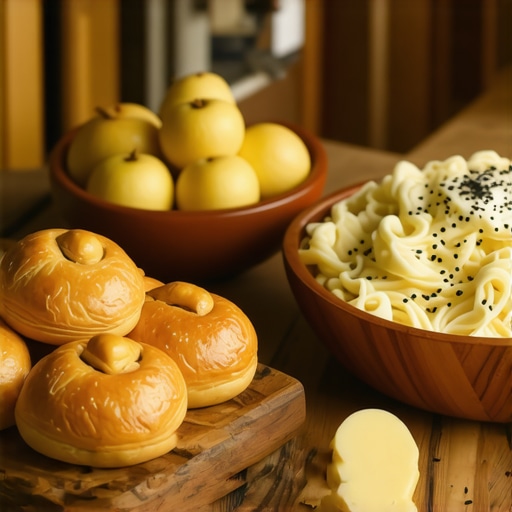 Salčići, kitnkes i domaći rezanci sa makom na drvenom stolu u starom salašu