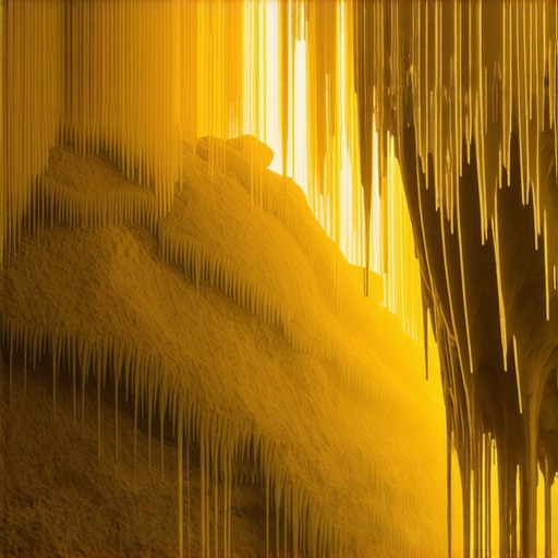 Detaljan prikaz pećinskog nakita u Resavskoj pećini sa dramatičnim osvetljenjem