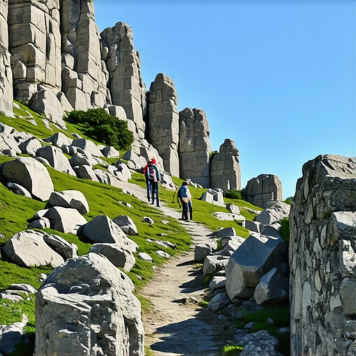 Planinarska staza na grebenu Suve planine ka vrhu Trem