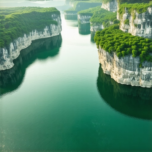 Kanjon Uvca sa smaragdnom vodom i krečnjačkim stenama pod jutarnjom maglom