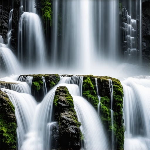 Moćni vodopad Skakavac na planini Tari okružen gustom borovom šumom u proleće