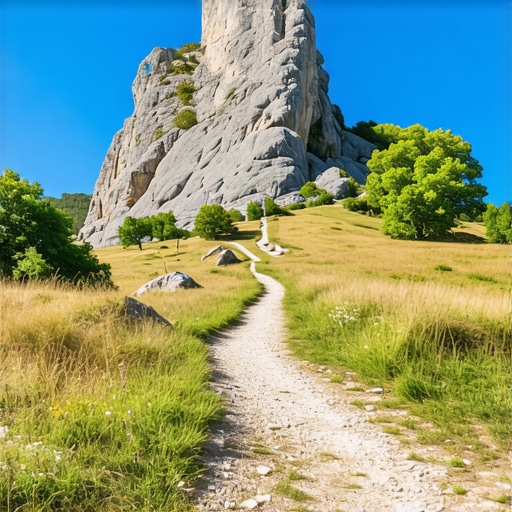 Pogled na vrh Šiljak na planini Rtanj sa južne planinarske staze