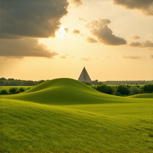 Golden rolling hills of Zagajicka brda during sunset with a clear path.