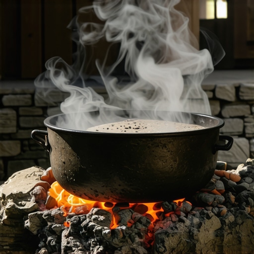 Autentičan sač pod žarom u 2026 Gvozdeni sač prekriven vrelim pepelom i žarom u tradicionalnom ognjištu