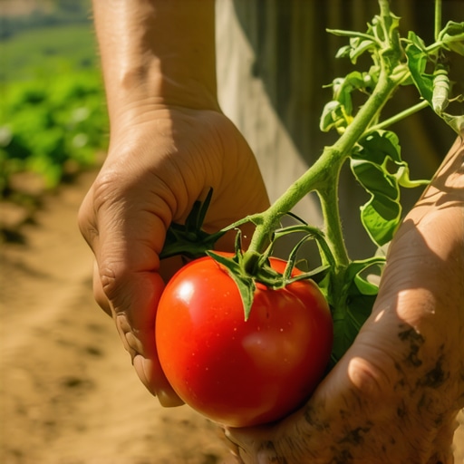 Autentična berba organskog paradajza u Šumadiji Ruke koje beru organski paradajz na farmi u Srbiji