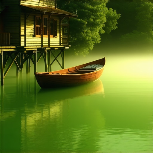 Drvena kućica na Drini u magli tokom jutra