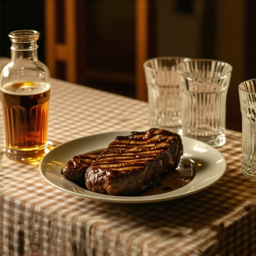 Tradicionalni niški roštilj na kariranom stolnjaku u autentičnoj kafani