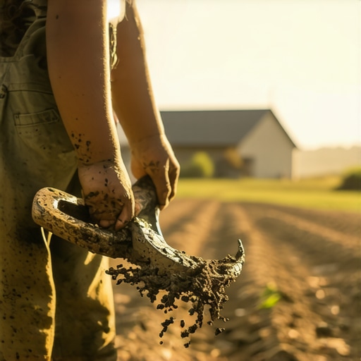 Autentični poljski radovi za decu 2026 Dete koristi motiku u polju krompira na planini Rudnik