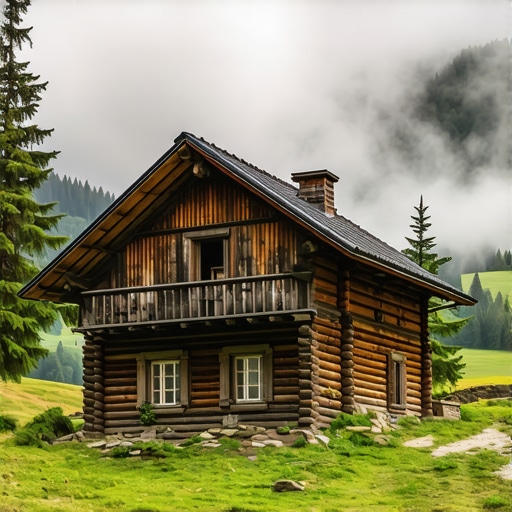Tradicionalna drvena brvnara na Zlatiboru u selu Jablanica