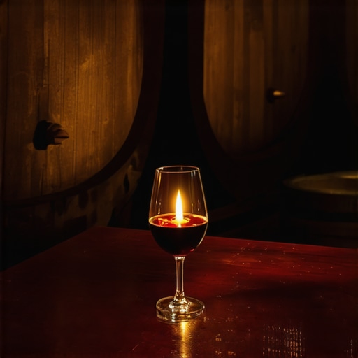 Tradicionalni drveni burad u mračnom kamenom podrumu sa čašom vina
