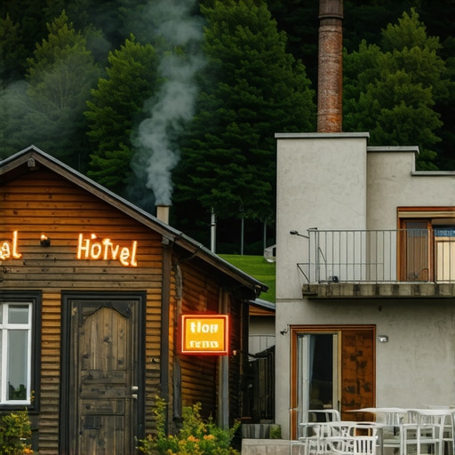 Prikaz razlike između autentičnog starog seoskog domaćinstva i modernog komercijalnog etno sela