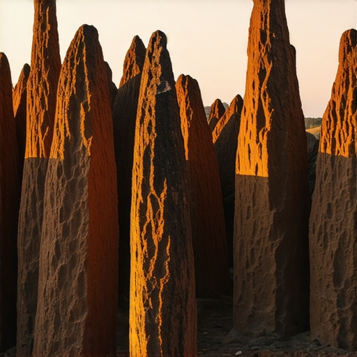 Đavolja Varoš u jutarnjoj svetlosti bez gužve Zemljane kule Đavolje Varoši u rano jutro pod zlatnim suncem