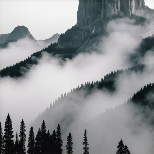 Magla i borova šuma na Divčibarama ujutru