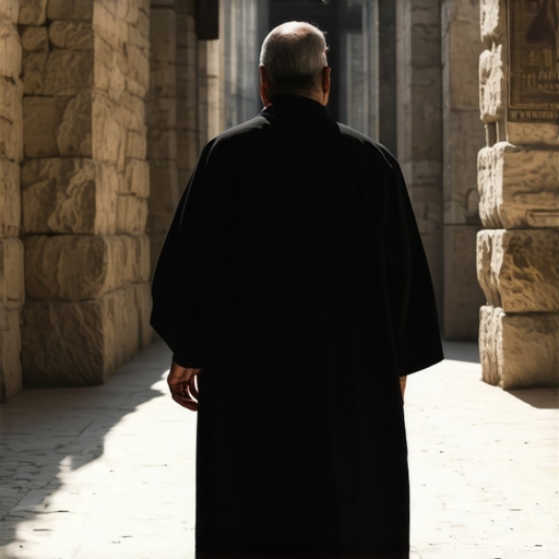 Duhovni mir u manastiru Studenica 2026 Monah hoda kroz osunčani hodnik manastira Studenica u Srbiji