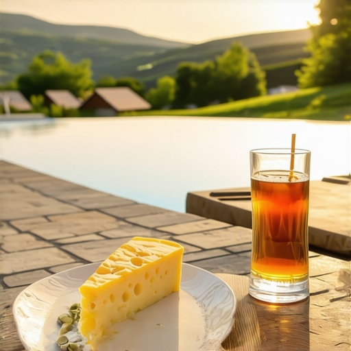 Bazen u etno selu sa pogledom na srpska brda