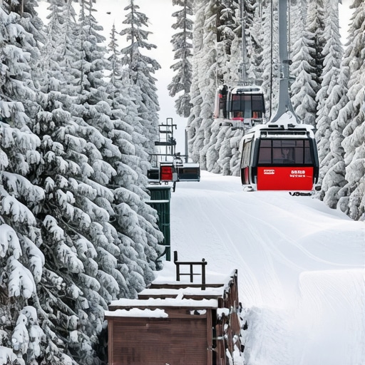 Moderna gondola koja povezuje Brzeće i vrhove Kopaonika iznad snegom prekrivenih četinara