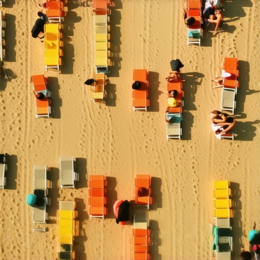 Prepuna plaža Srebrno jezero sa redovima skupih ležaljki pod vrelim suncem