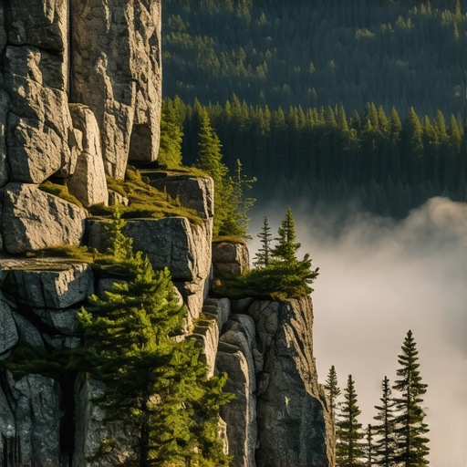 Hiking trails of Divčibare 2026 Scenic view of a rocky hiking path on Divčibare mountain in Serbia with pine trees and mist.