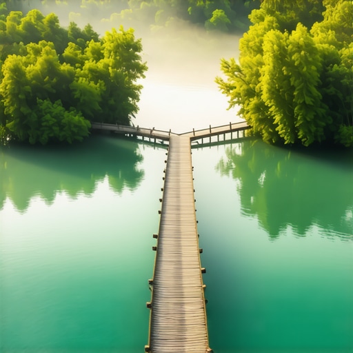 Drveni mostovi i tirkizna voda reke Une na Japodskim otocima