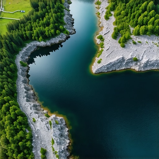 Pogled na jezero Rovni i strme obale idealne za pecanje šarana
