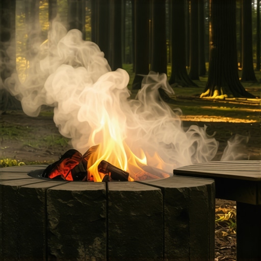 Dozvoljeno mesto za roštilj u Lipovackoj šumi sa kamenim ložištem i dimom