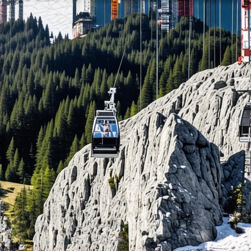 Panoramski pogled na gondolu Brzeće i zelene padine Kopaonika u letnjoj sezoni