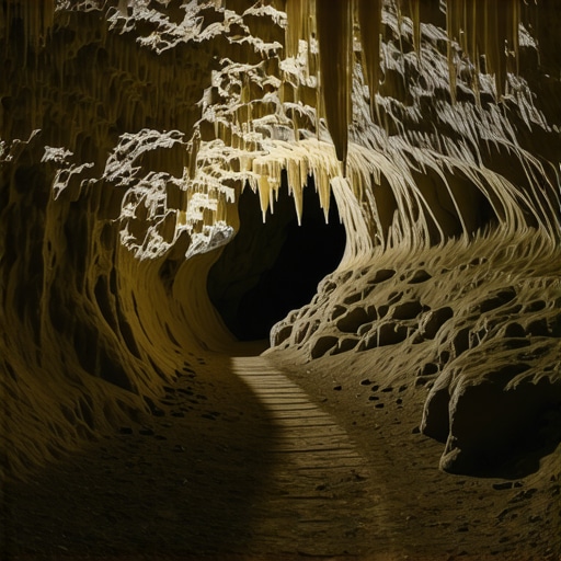 Lazareva Pećina Mistična Unutrašnjost Unutrašnjost Lazareve pećine sa stalaktitima i vlažnim stenama u istočnoj Srbiji