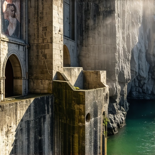 Stari kameni manastir uklesan u liticu iznad reke Uvac sa vidljivim freskama na ulazu.