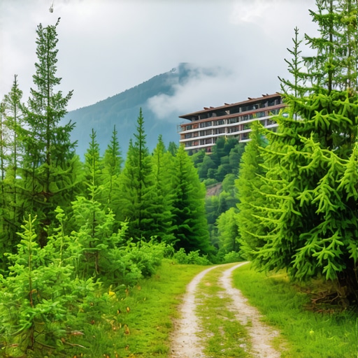 Staza ka Crnom vrhu na Divčibarama sa pogledom na planinu i nova gradilišta u daljini pod maglom.