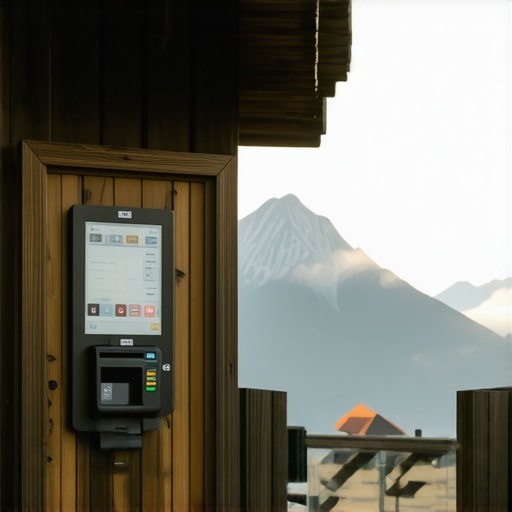 Digitalna rampa i informativna tabla na ulazu u nacionalni park u Srbiji sa planinama u pozadini