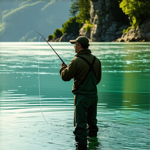Ribolovac na Drini u maglovito jutro