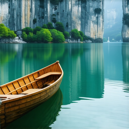 Tradicionalni čamac na jezeru Perućac u podnožju planine Tara