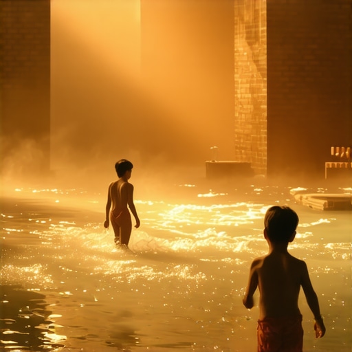 Deca se igraju u toplom bazenu unutar spa centra u Srbiji