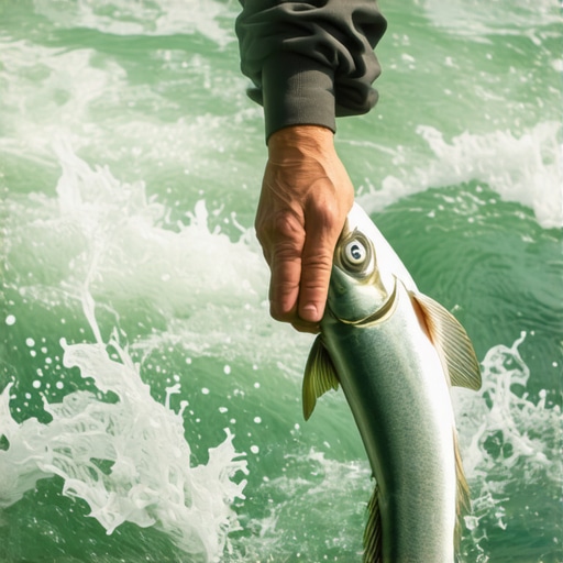 Krupni plan ribolovca koji drži mladicu iznad brze vode reke Drine u maglovito jutro