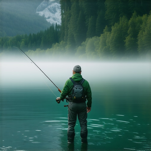 Ribolov na Drini u cik zore 2026 Ribolovac u vodi reke Drine tokom maglovitog jutra