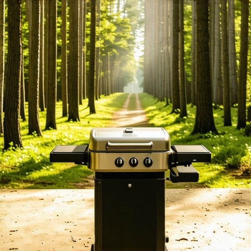 Moderni prenosivi roštilj u prirodi, Lipovačka šuma