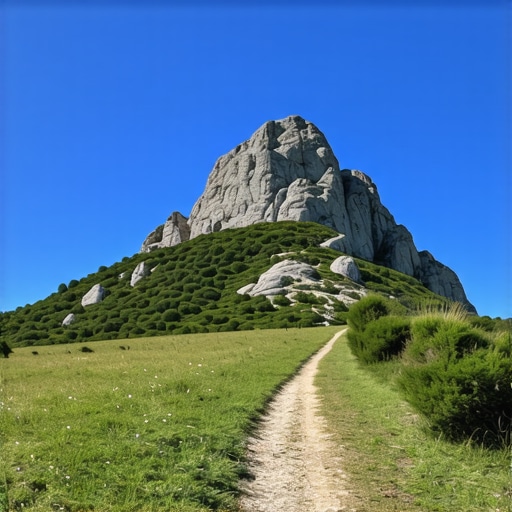 Pogled na planinu Rtanj i planinarsku stazu ka vrhu Šiljak