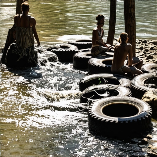 Kamenita plaža na reci Nišavi sa ljudima koji se odmaraju u plićaku tokom leta 2026.