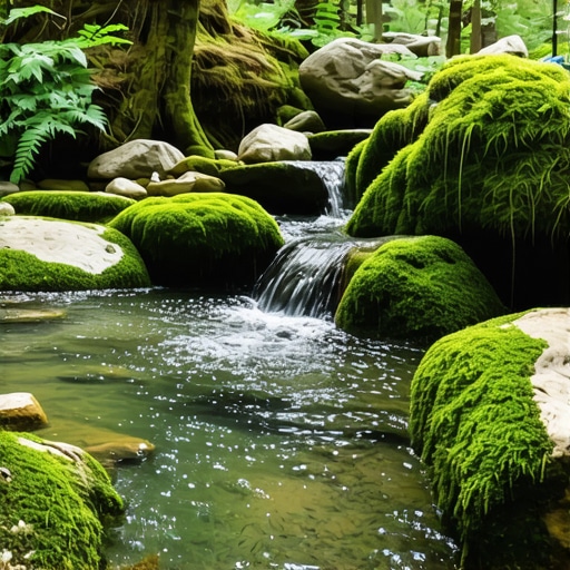 Hladna voda izvire iz mahovinom prekrivenih stena u gustoj šumi Fruške Gore