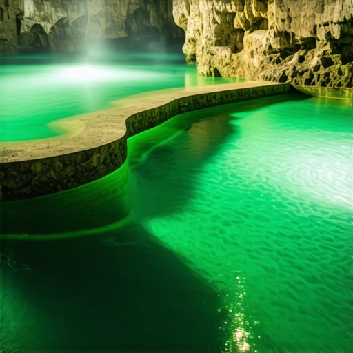 Stopićeva pećina Bigrene Kade 2026 Prirodne bigrene kade u Stopićevoj pećini sa smaragdnom vodom i dramatičnim osvetljenjem