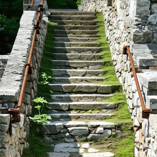 Detaljan prikaz uspona i stanja stepenica na putu ka tvrđavi Soko Grad