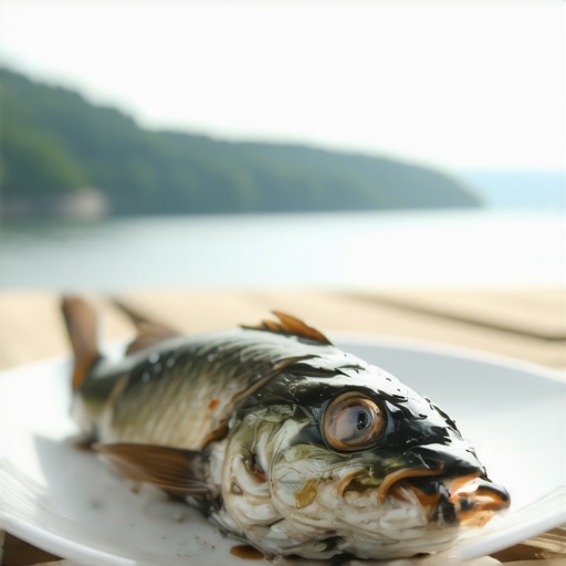Svež smuđ serviran u restoranu pored jezera