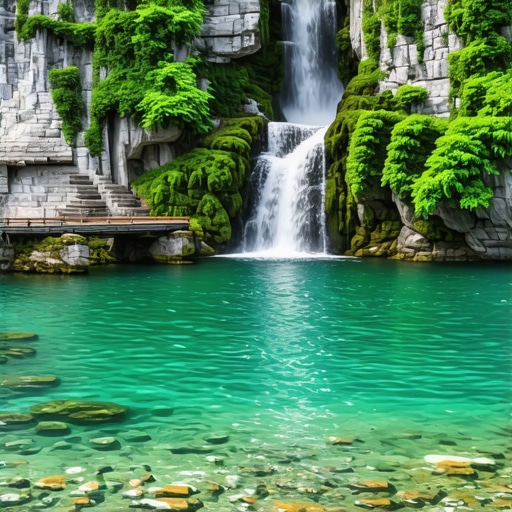 Krupajsko vrelo sa tirkiznom vodom, branom i bršljanom u Homolju