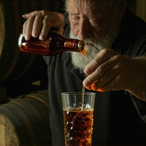 Sipanje domaće rakije u čokanj u starom kamenom podrumu