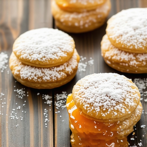 Domaće vanilice posute prah šećerom na drvenom stolu