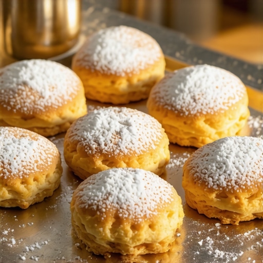 Domaće vanilice sa šećerom u prahu na starinskom poslužavniku