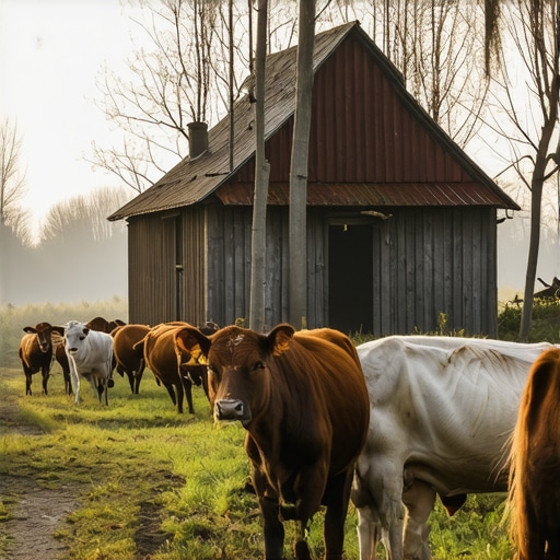 Stari salaš kod Subotice sa životinjama u prirodnom okruženju bez asfalta